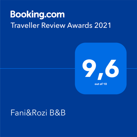 Fani&Rozi has received Booking s Traveller Review Award 2021